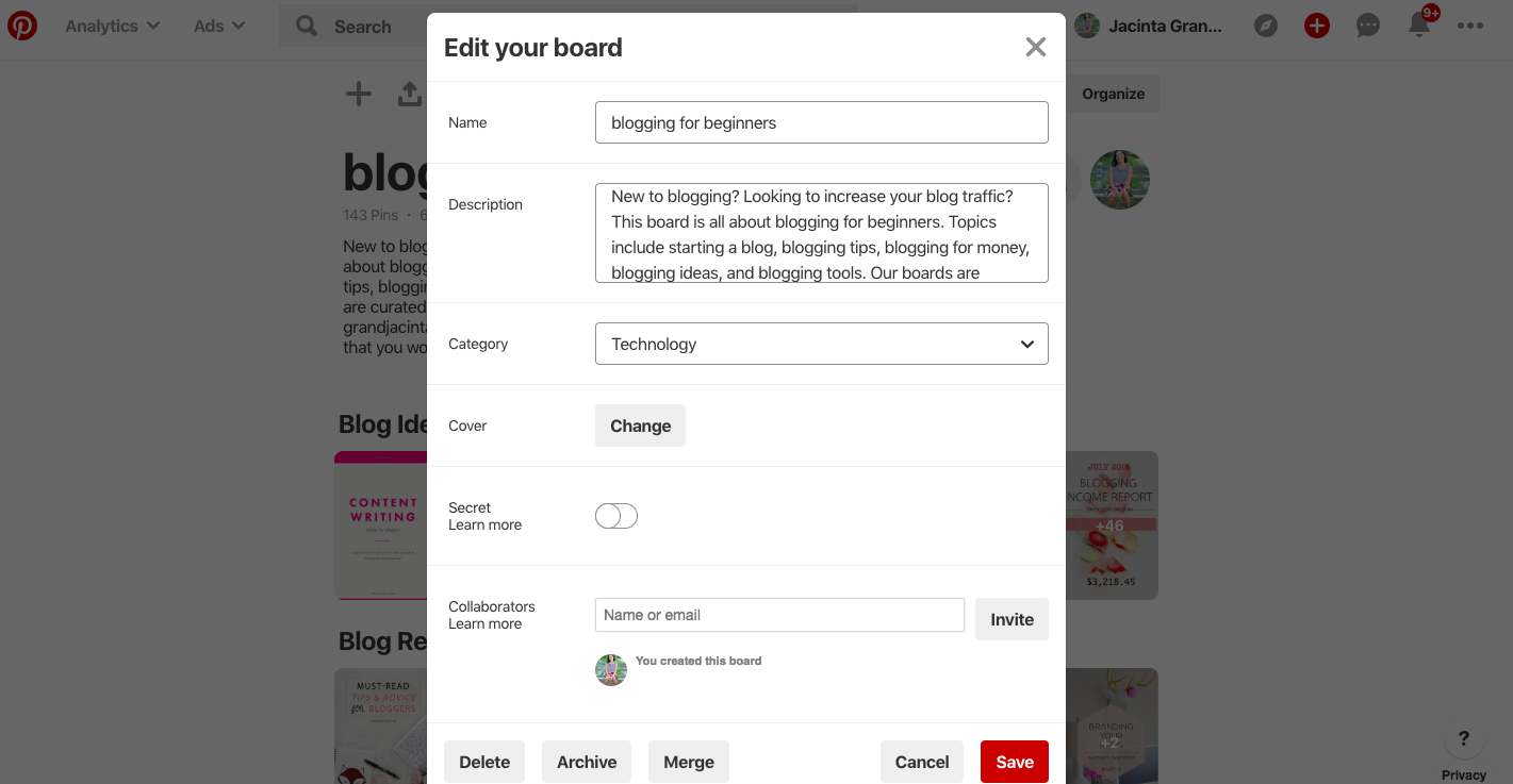 SEO Friendly Board Description
