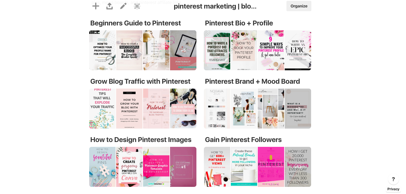 Use Pinterest Board Sections to Organize Pins