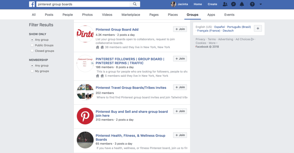 Search Results for Pinterest Group Boards