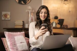 Girl using a cell phone